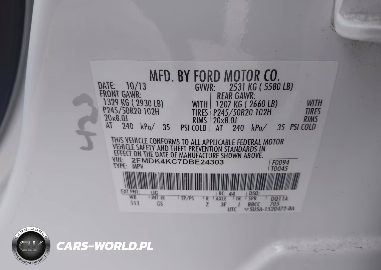 2013 Ford Edge Limited VIN:2FMDK4KC7DBE24303 - 9