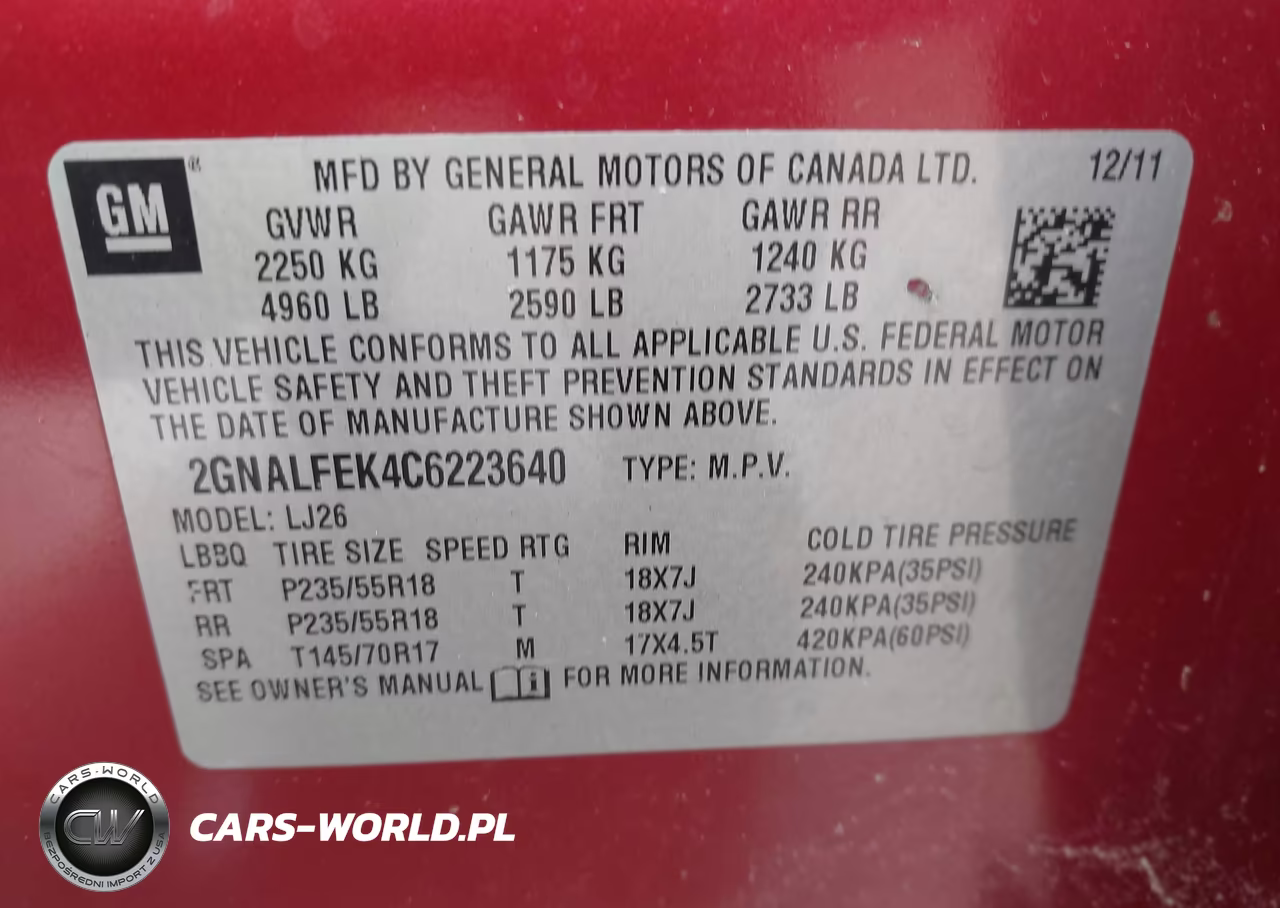 2012 Chevrolet Equinox Ltz VIN:2GNALFEK4C6223640 - 9