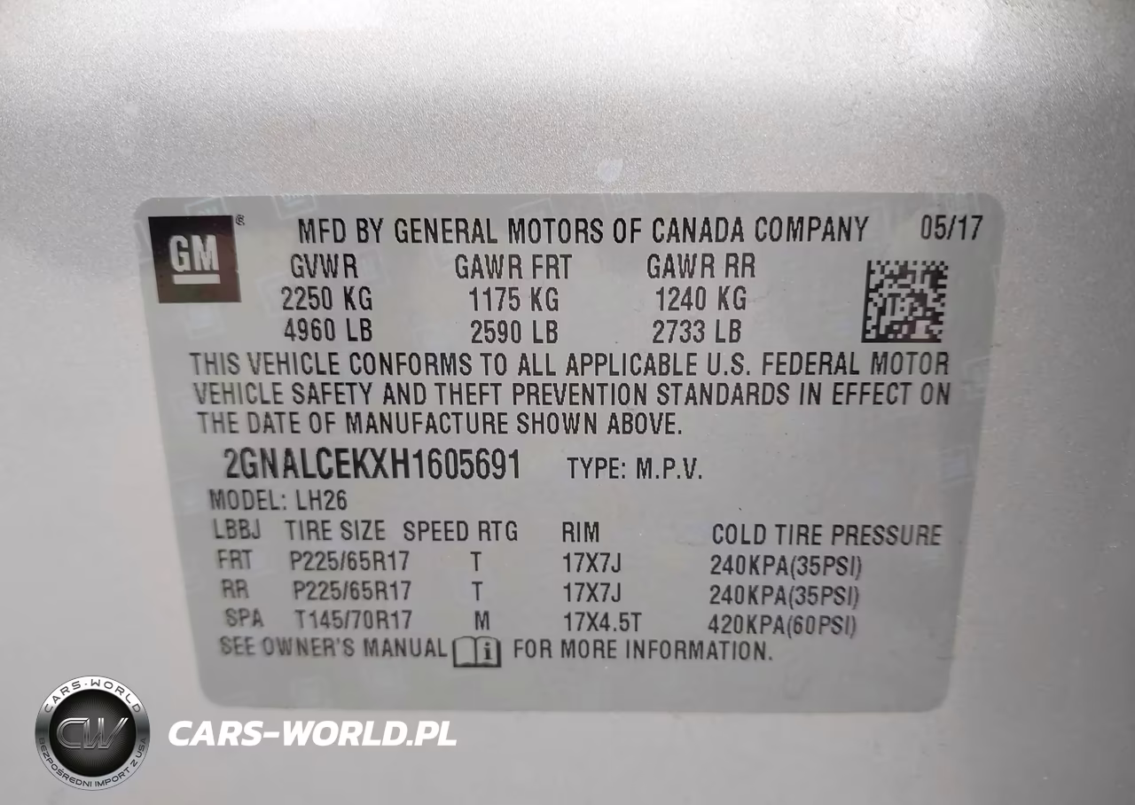 2017 Chevrolet Equinox Lt VIN:2GNALCEKXH1605691 - 9