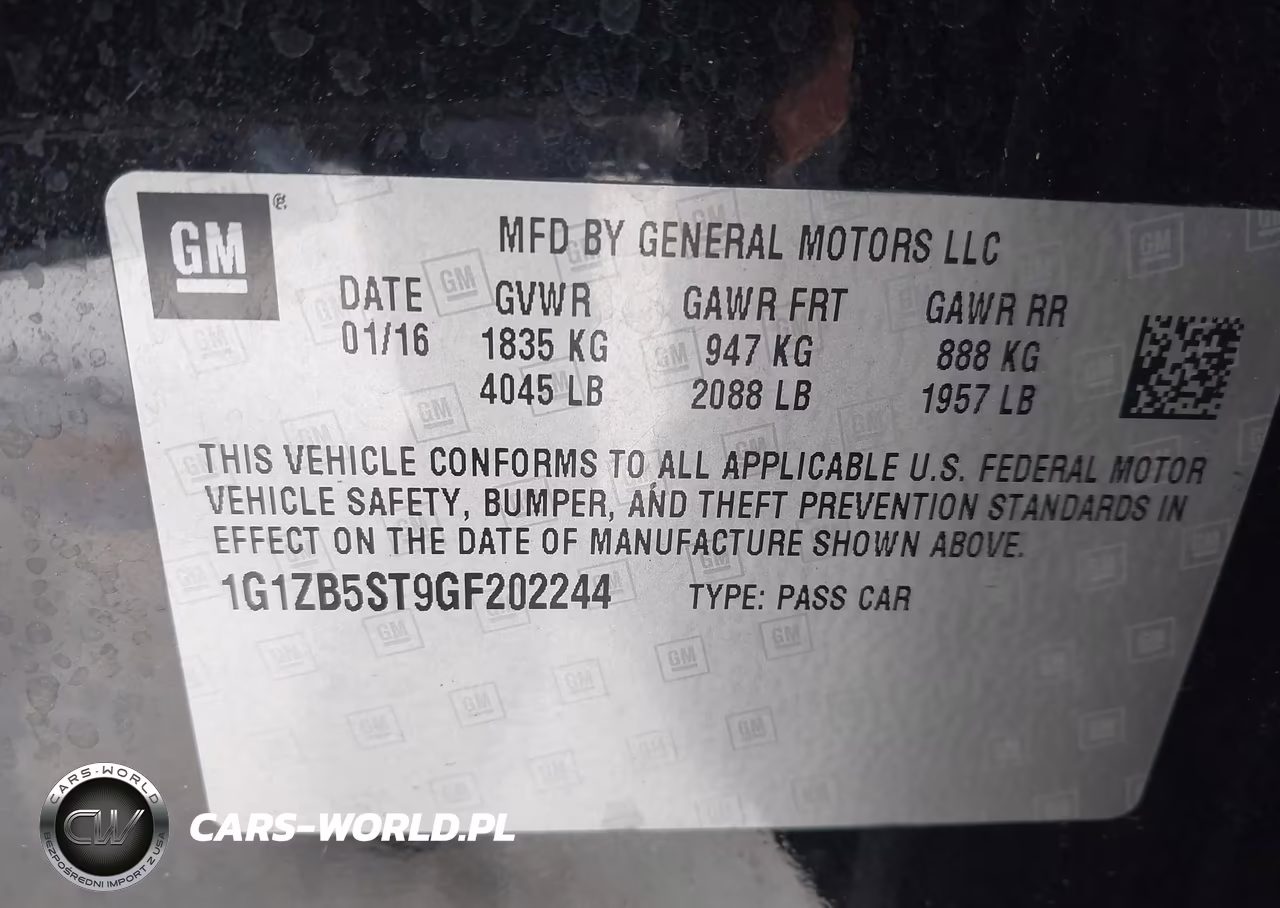 2016 Chevrolet Malibu Ls VIN:1G1ZB5ST9GF202244 - 9