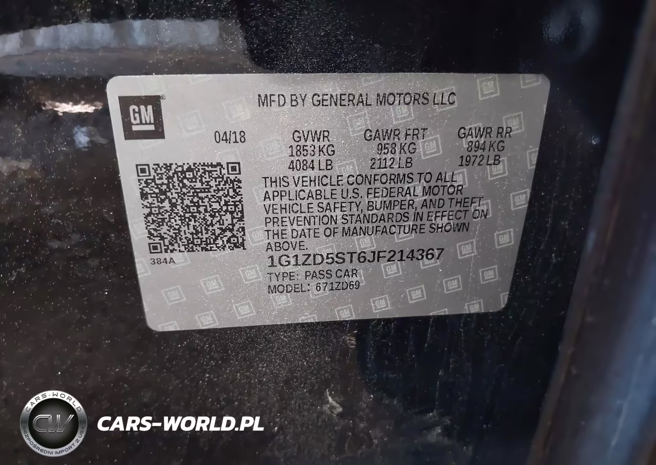 2018 Chevrolet Malibu Lt VIN:1G1ZD5ST6JF214367 - 9