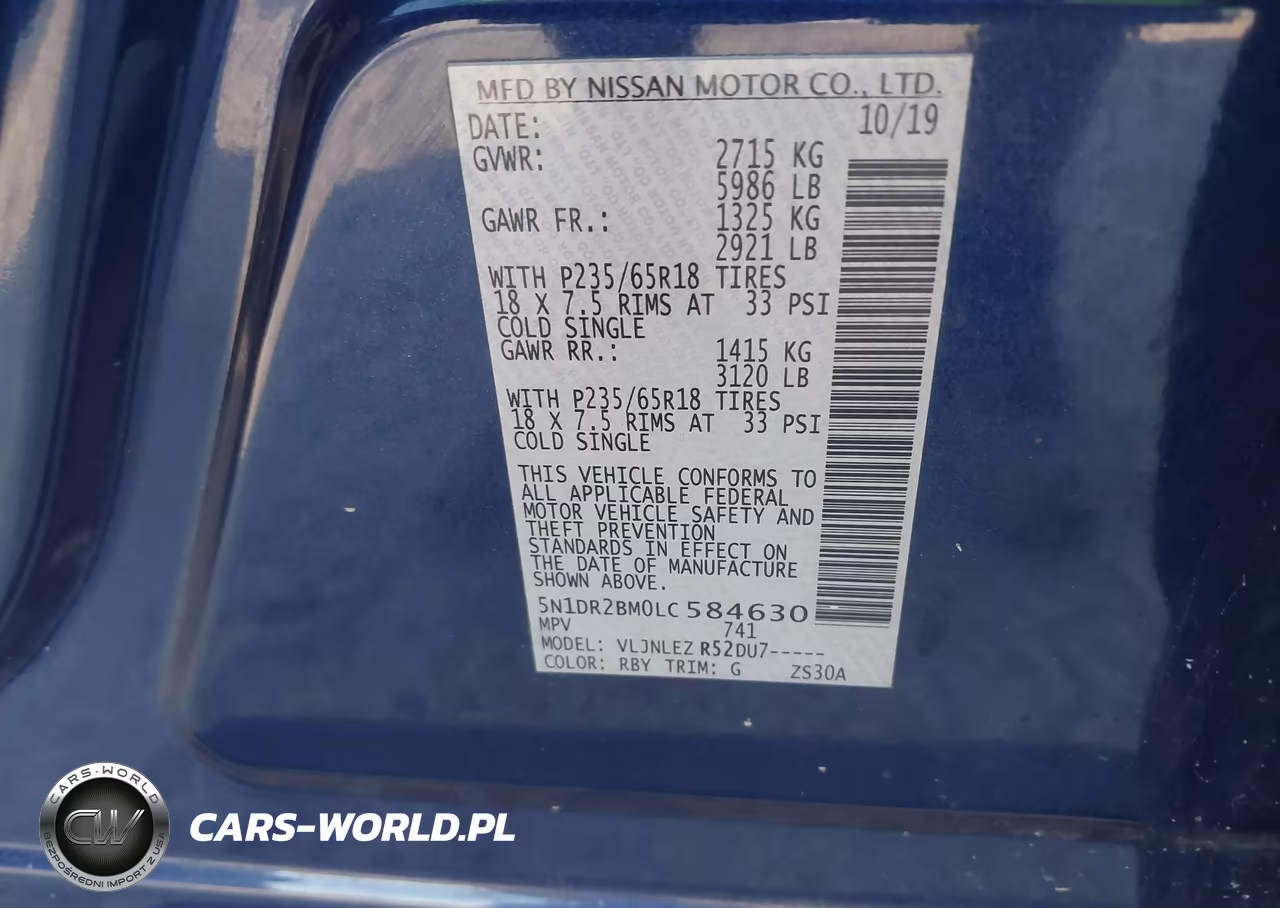 2020 Nissan Pathfinder Sv 4Wd VIN:5N1DR2BM0LC584630 - 9