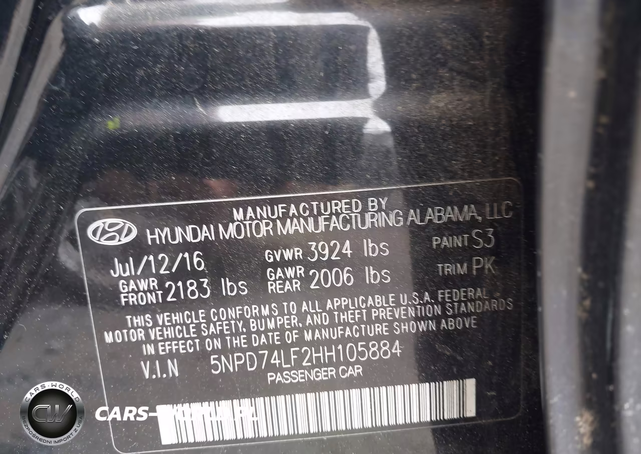 2017 Hyundai Elantra Se VIN:5NPD74LF2HH105884 - 9