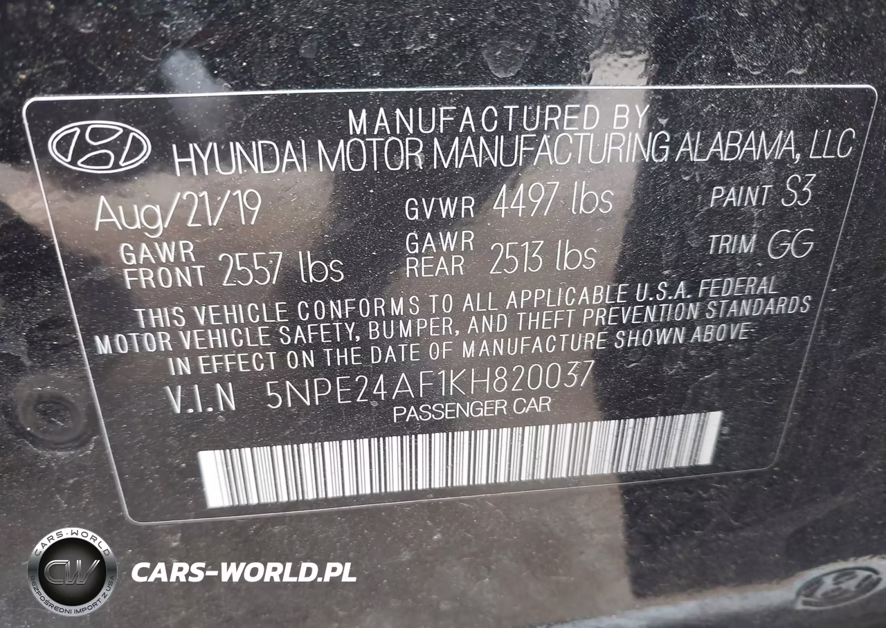 2019 Hyundai Sonata Se VIN:5NPE24AF1KH820037 - 9