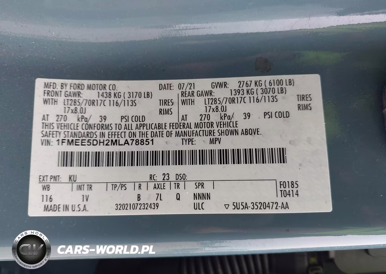 2021 Ford Bronco Badlands VIN:1FMEE5DH2MLA78851 - 9