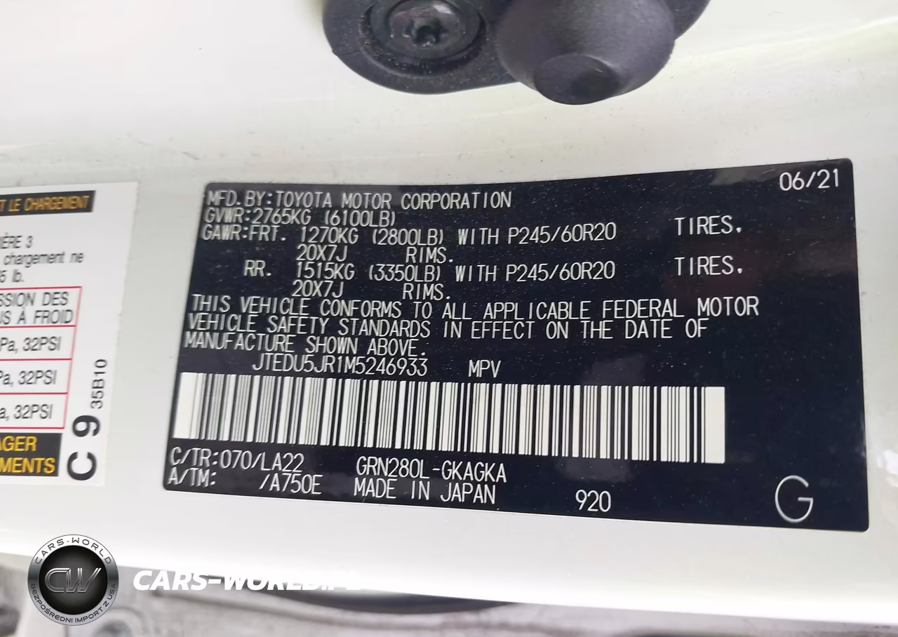2021 Toyota 4Runner Limited VIN:JTEDU5JR1M5246933 - 9