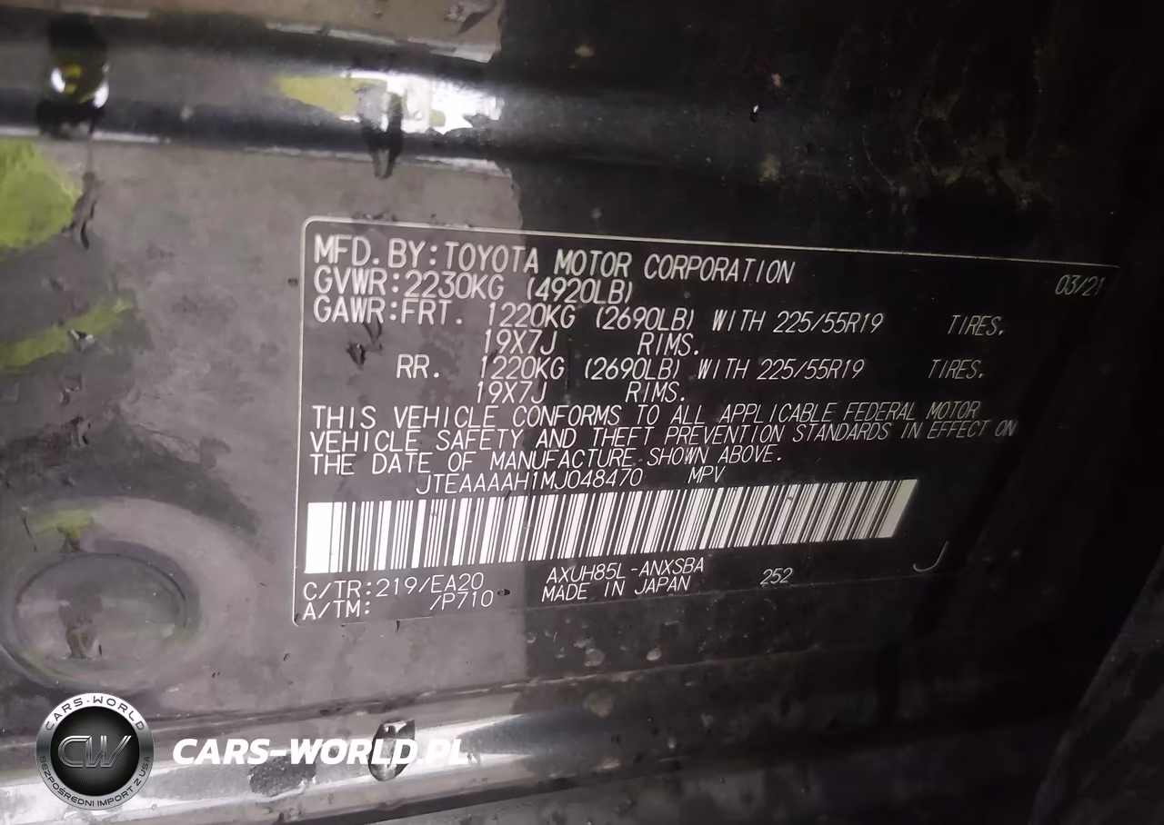 2021 Toyota Venza Limited VIN:JTEAAAAH1MJ048470 - 9