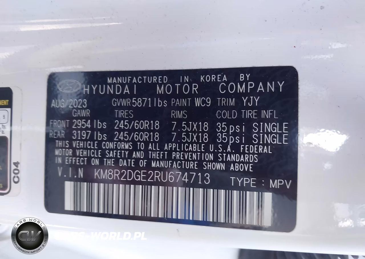 2024 Hyundai Palisade Sel VIN:KM8R2DGE2RU674713 - 9