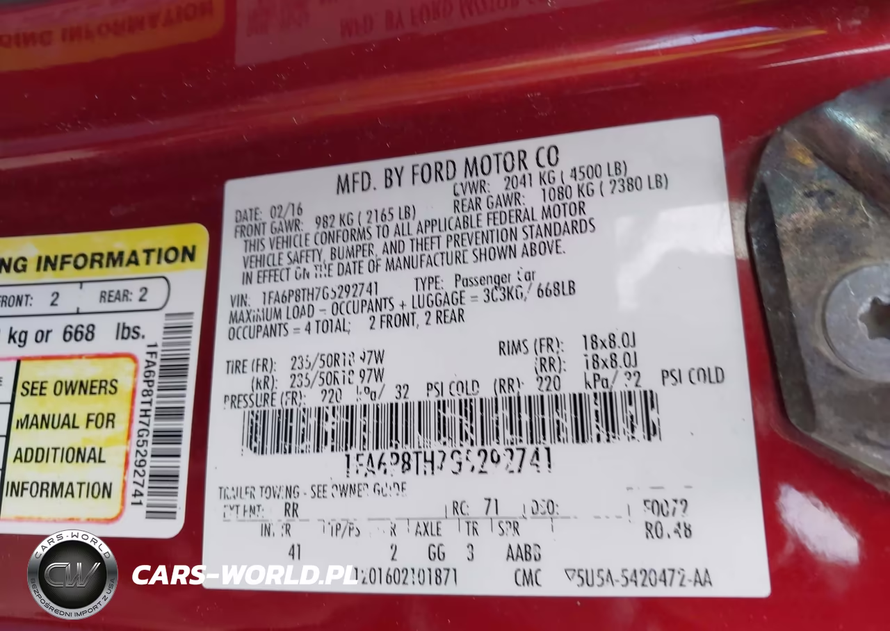 2016 Ford Mustang Ecoboost VIN:1FA6P8TH7G5292741 - 9