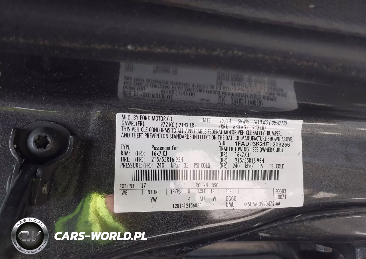 2015 Ford Focus Se VIN:1FADP3K21FL209256 - 9