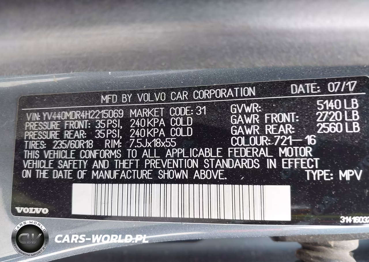 2017 Volvo Xc60 T5 Dynamic VIN:YV440MDR4H2215069 - 9