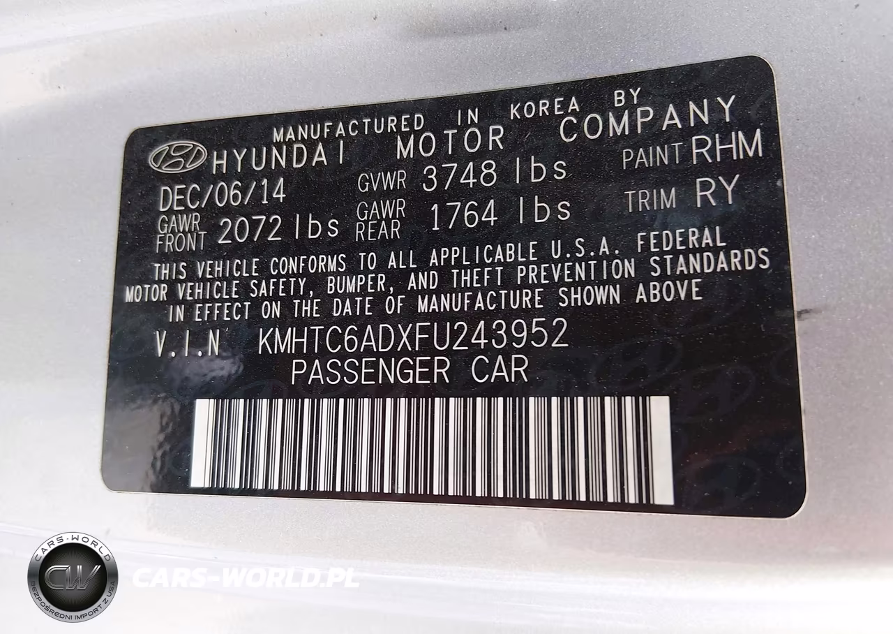 2015 Hyundai Veloster VIN:KMHTC6ADXFU243952 - 9