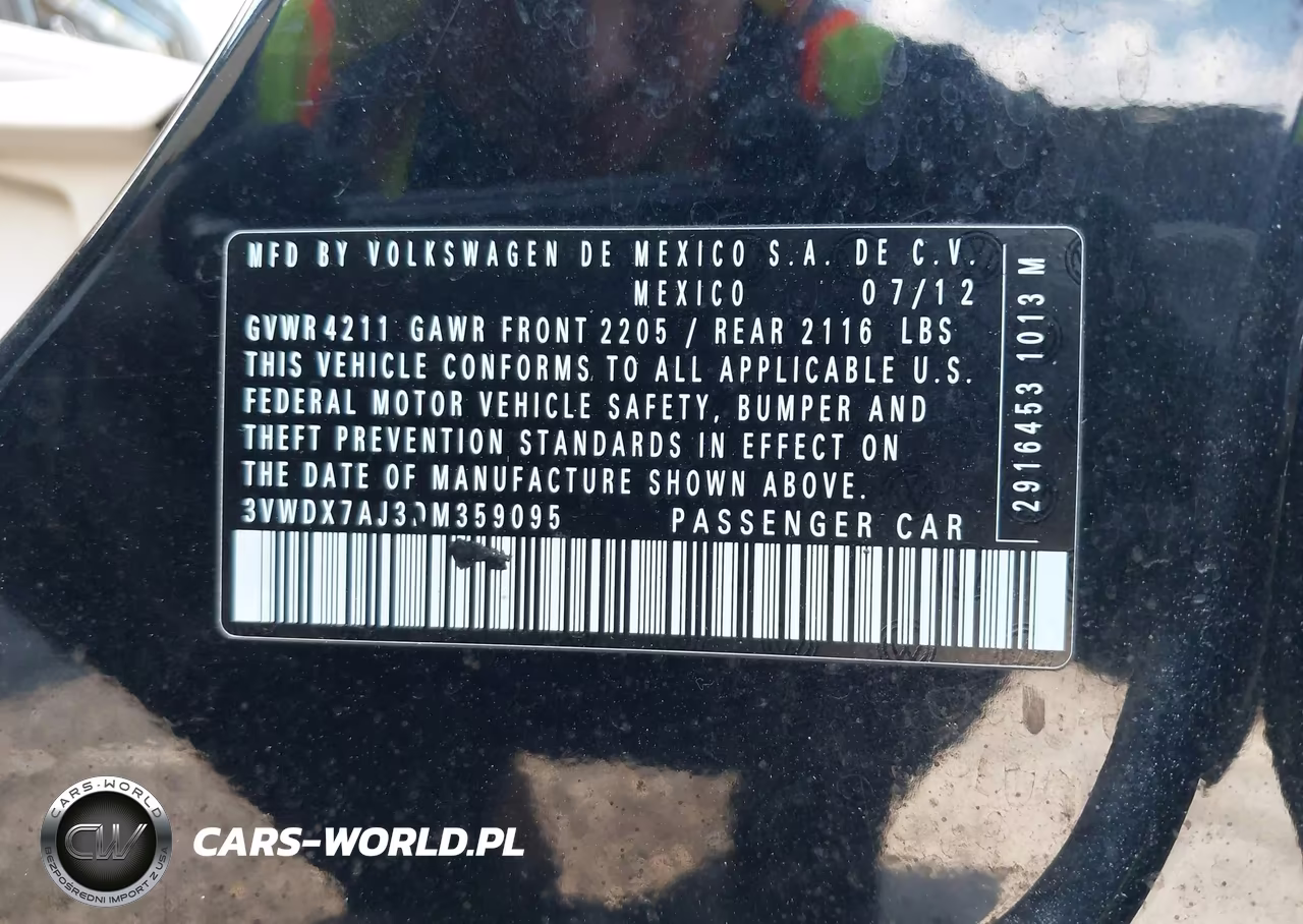 2013 Volkswagen Jetta 2.5L Se VIN:3VWDX7AJ3DM359095 - 9