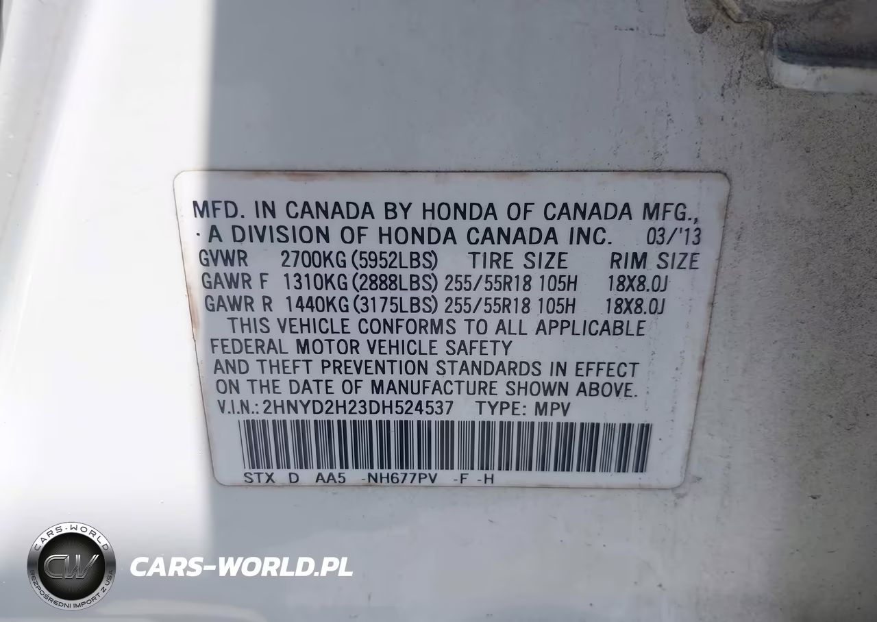 2013 Acura Mdx VIN:2HNYD2H23DH524537 - 9