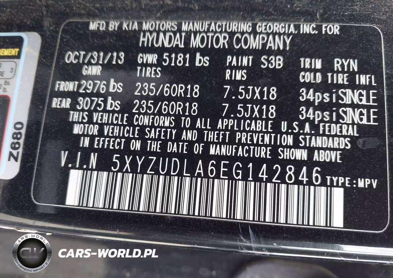 2014 Hyundai Santa Fe Sport 2.0L Turbo VIN:5XYZUDLA6EG142846 - 9