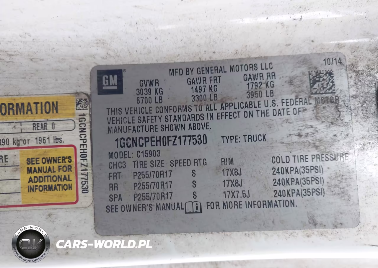 2015 Chevrolet Silverado 1500 Wt VIN:1GCNCPEH0FZ177530 - 9