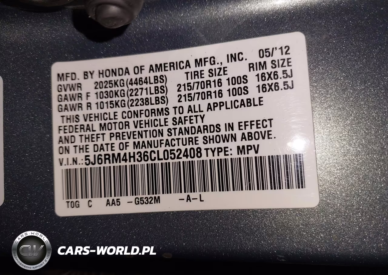 2012 Honda Cr-V Lx VIN:5J6RM4H36CL052408 - 9
