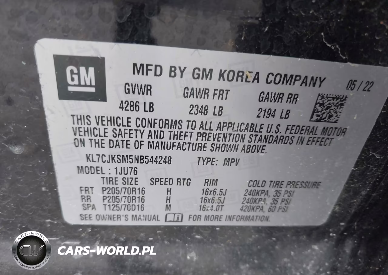 2022 Chevrolet Trax Fwd Ls VIN:KL7CJKSM5NB544248 - 9