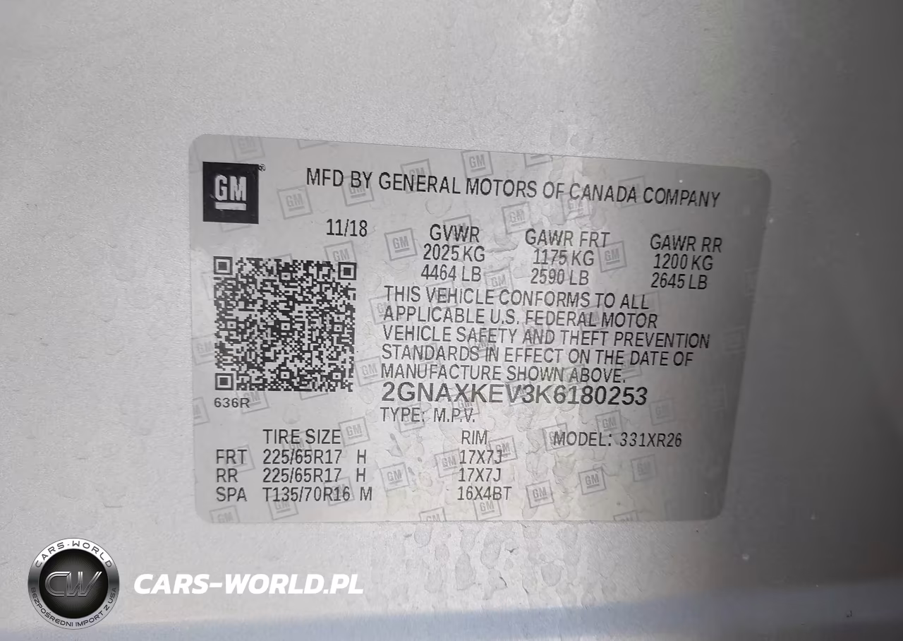 2019 Chevrolet Equinox Lt VIN:2GNAXKEV3K6180253 - 9