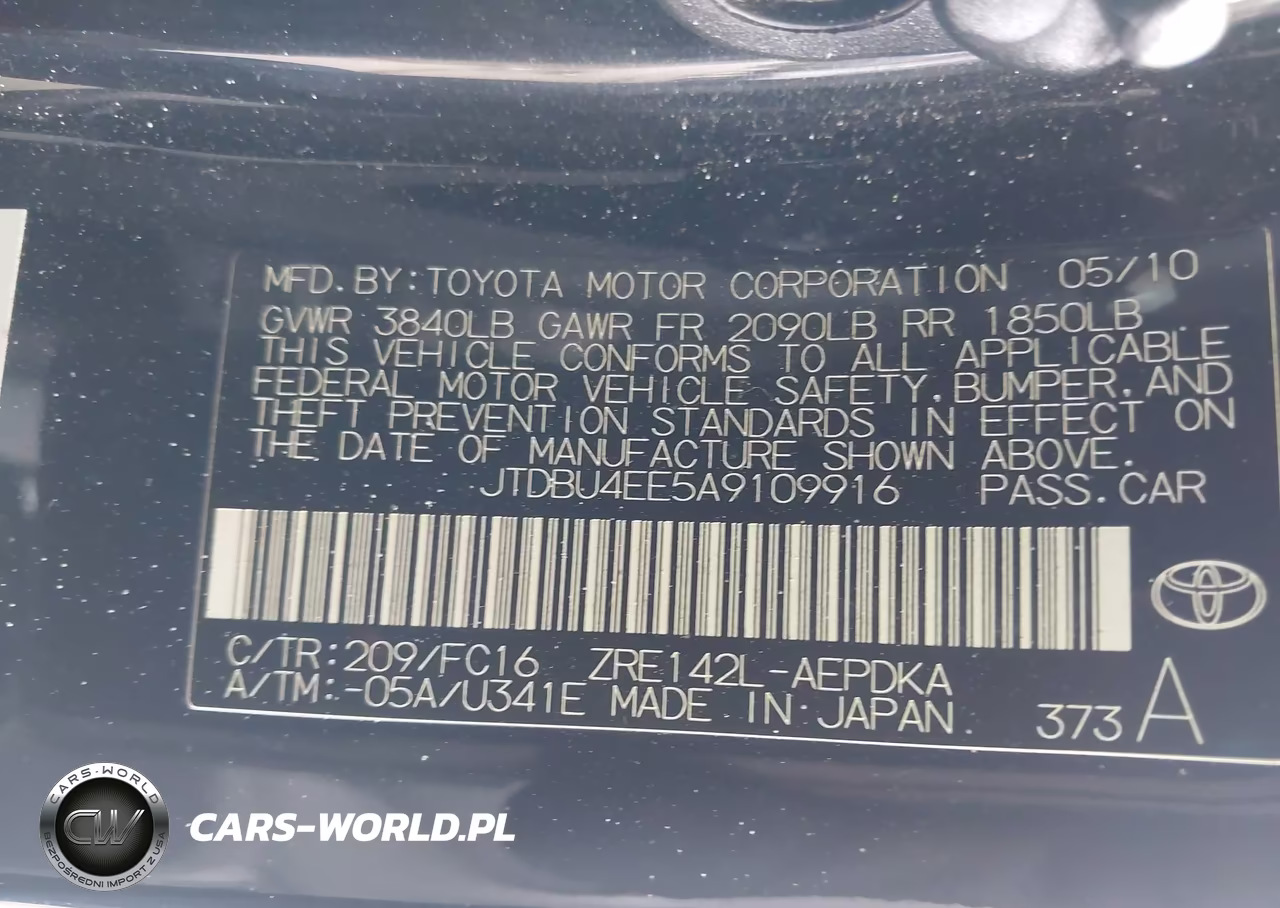 2010 Toyota Corolla Le VIN:JTDBU4EE5A9109916 - 9