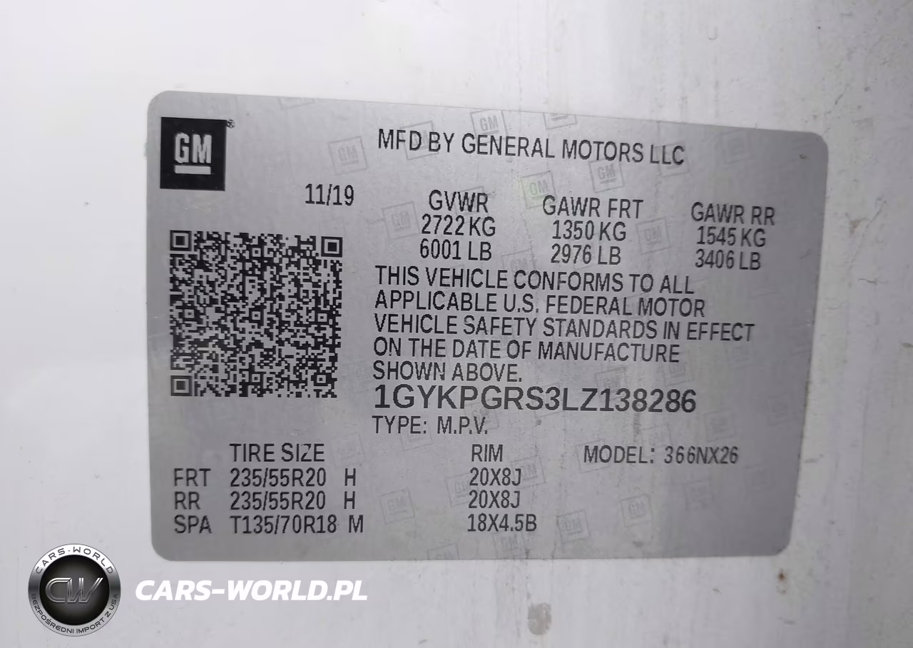 2020 Cadillac Xt6 Awd Sport VIN:1GYKPGRS3LZ138286 - 9