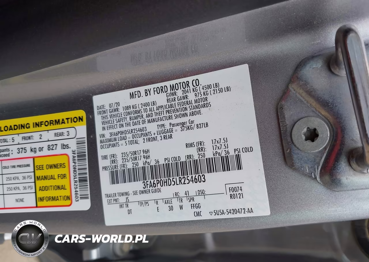 2020 Ford Fusion Se VIN:3FA6P0HD5LR254603 - 9