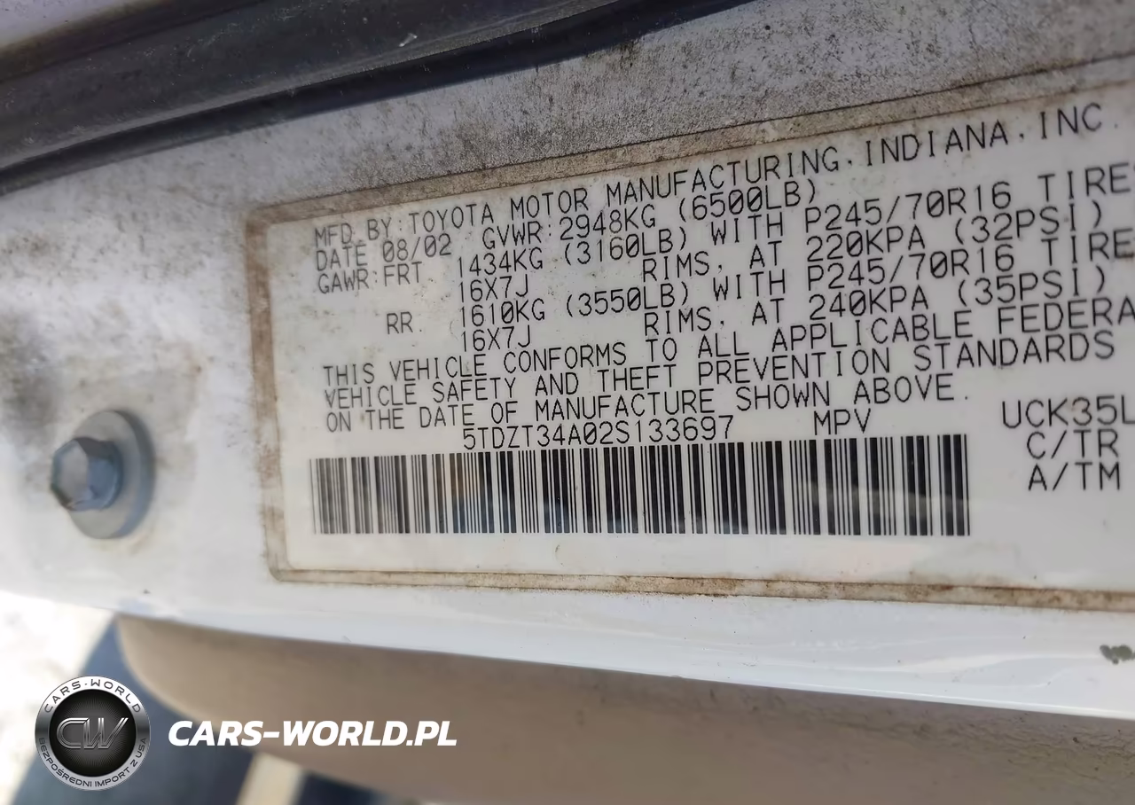 2002 Toyota Sequoia Sr5 V8 VIN:5TDZT34A02S133697 - 9