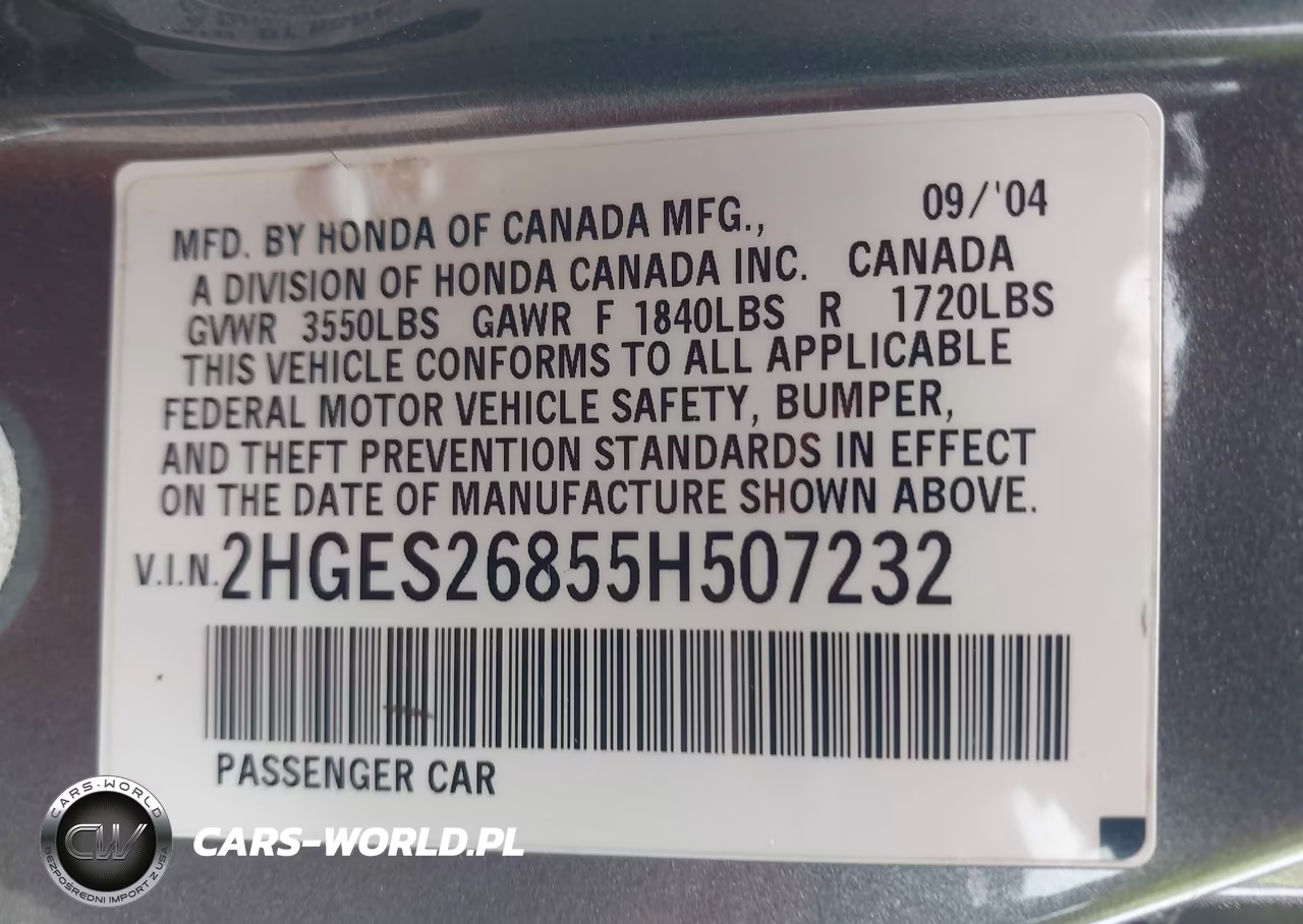 2005 Honda Civic Ex VIN:2HGES26855H507232 - 9