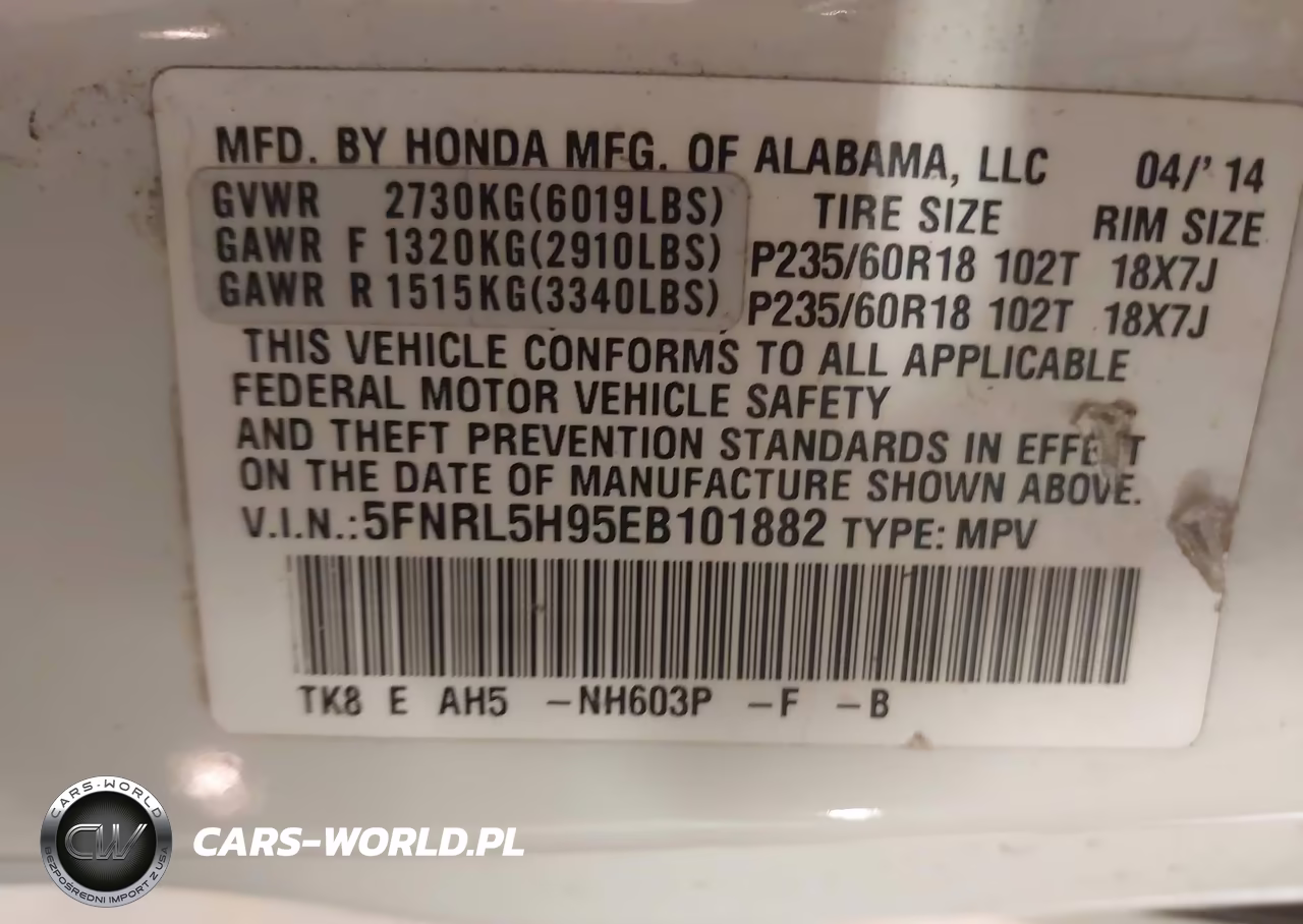 2014 Honda Odyssey Touring-Touring Elite VIN:5FNRL5H95EB101882 - 9