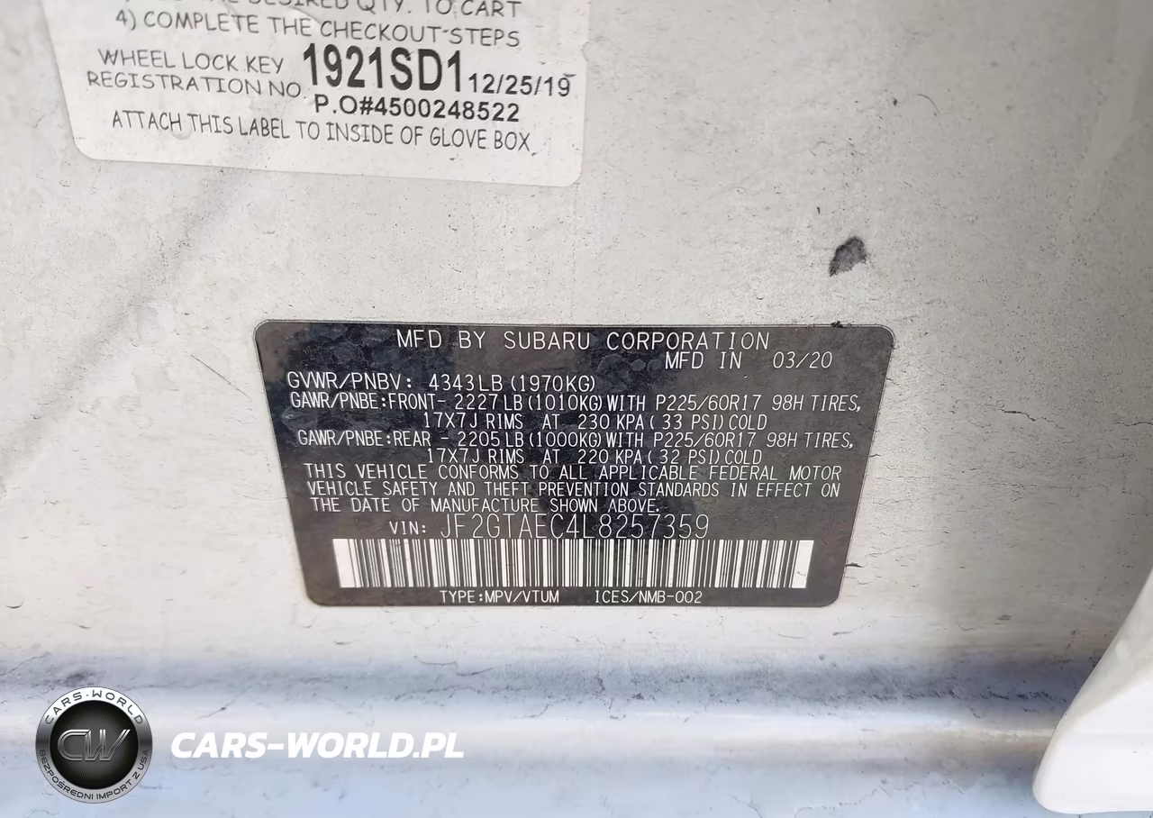 2020 Subaru Crosstrek Premium VIN:JF2GTAEC4L8257359 - 9