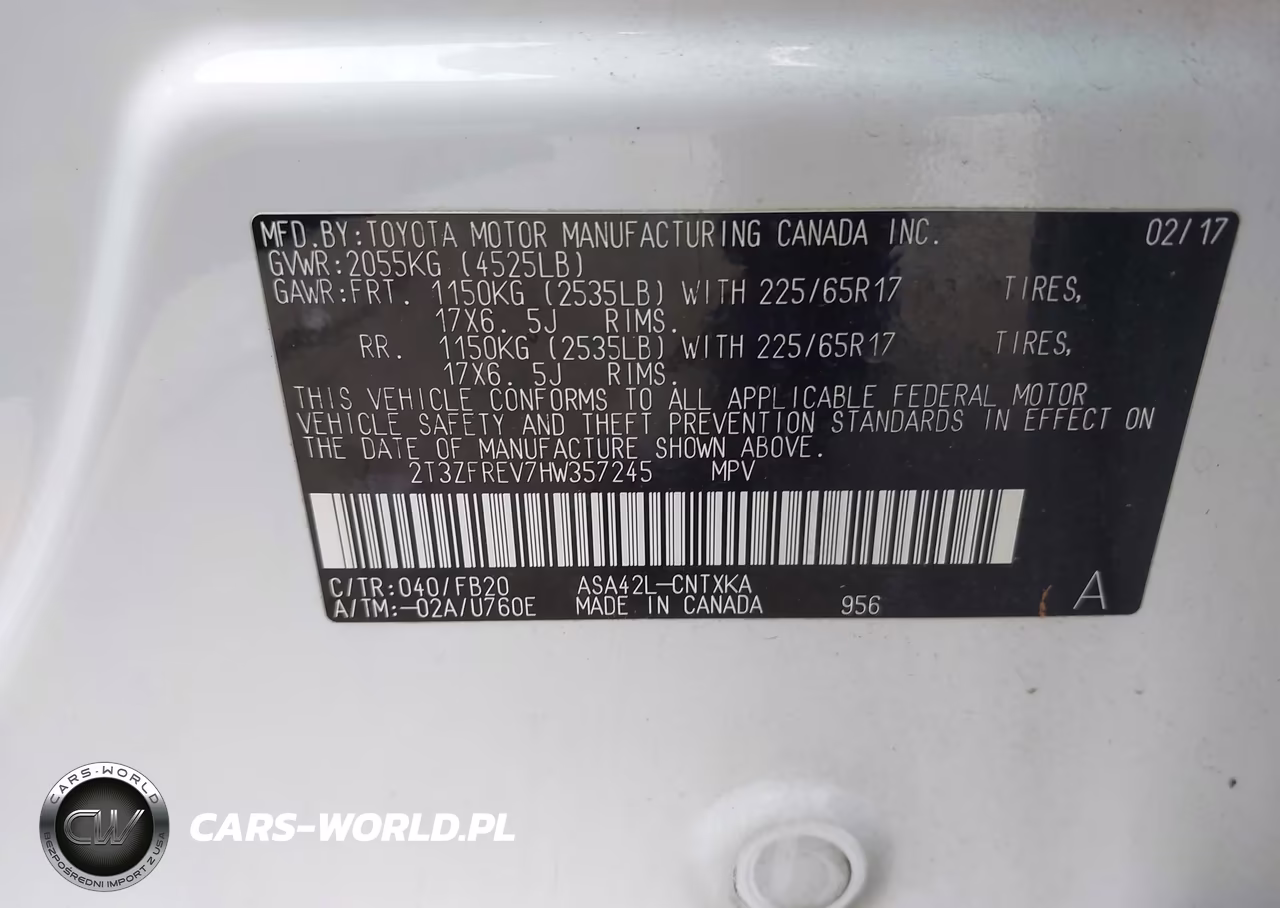 2017 Toyota Rav4 Le VIN:2T3ZFREV7HW357245 - 9