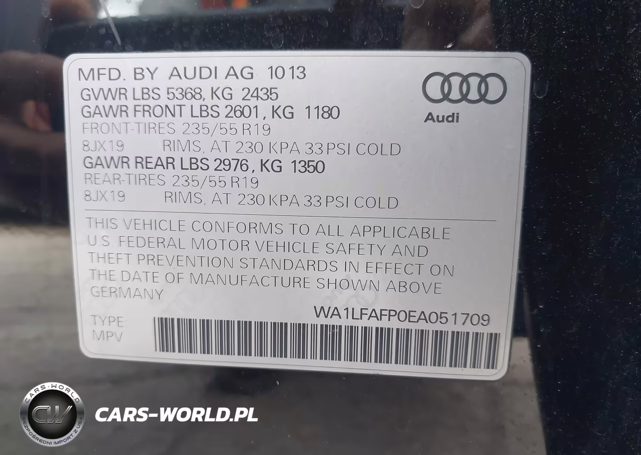 2014 Audi Q5 2.0T Premium VIN:WA1LFAFP0EA051709 - 9