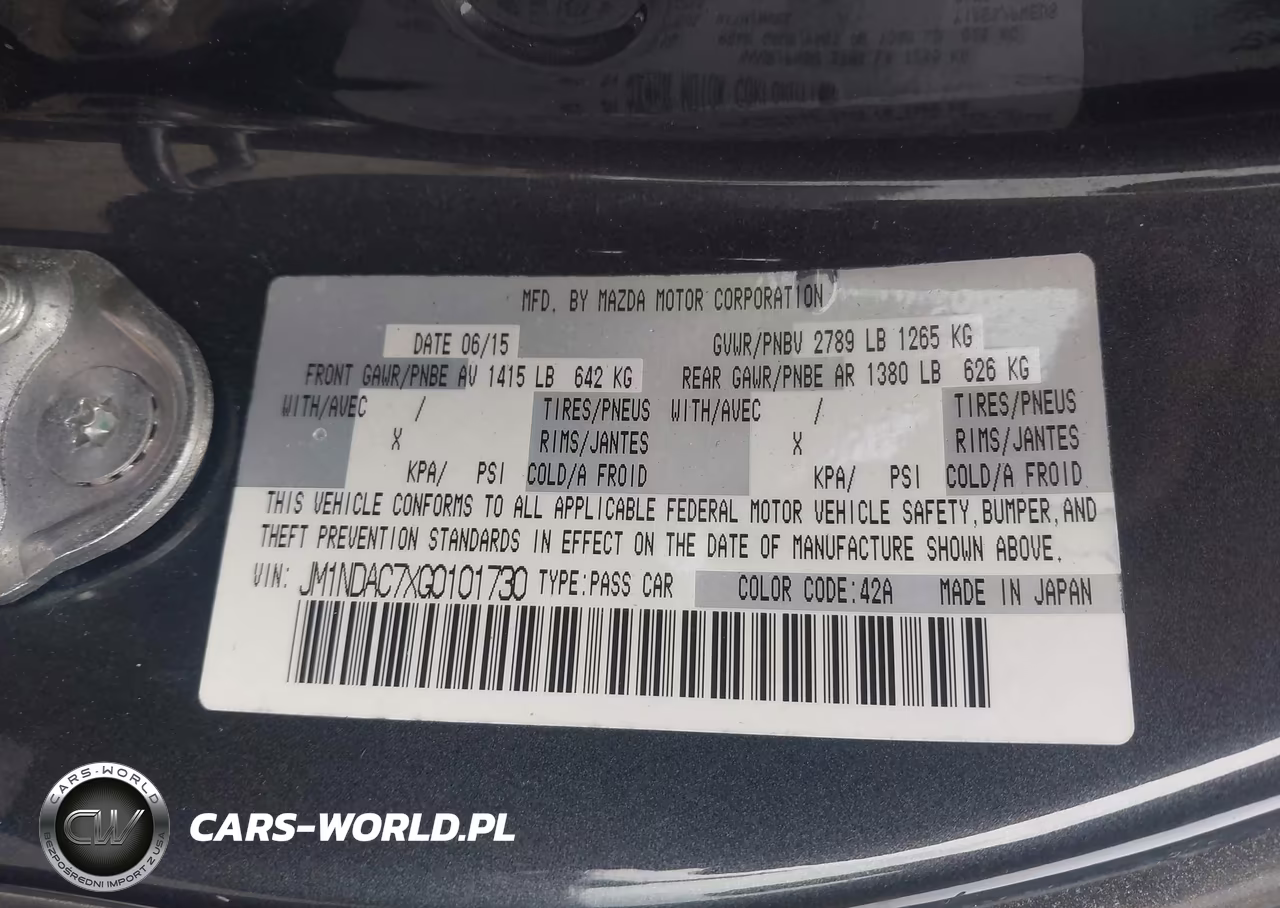 2016 Mazda Mx-5 Miata Club VIN:JM1NDAC7XG0101730 - 9