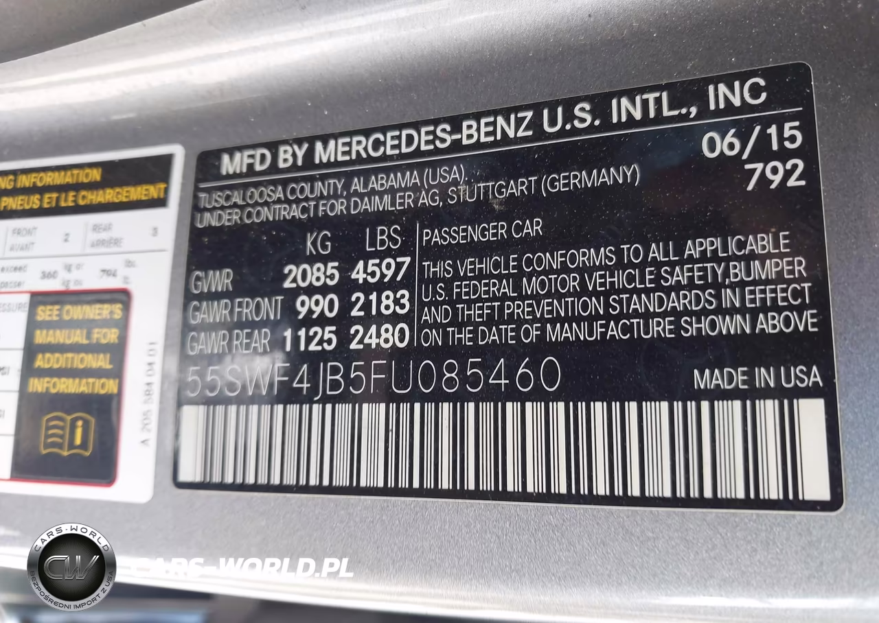 2015 Mercedes-Benz C 300 Luxury-Sport VIN:55SWF4JB5FU085460 - 9