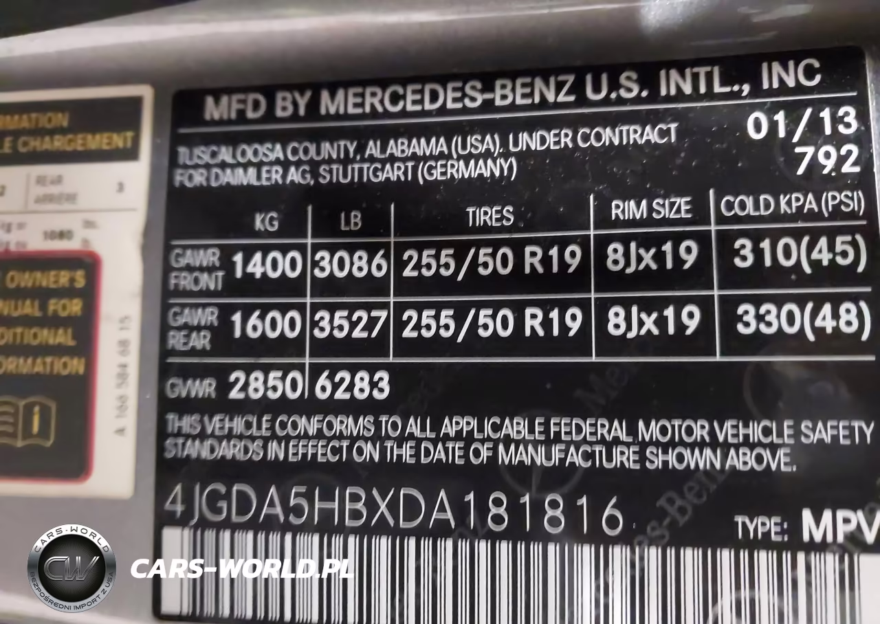 2013 Mercedes-Benz Ml 350 4Matic VIN:4JGDA5HBXDA181816 - 9