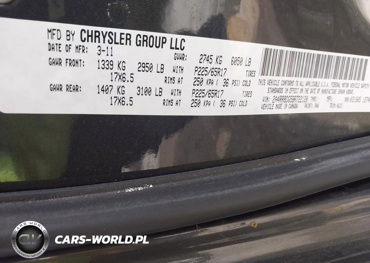 2011 Chrysler Town & Country Touring-L VIN:2A4RR8DG5BR722120 - 9