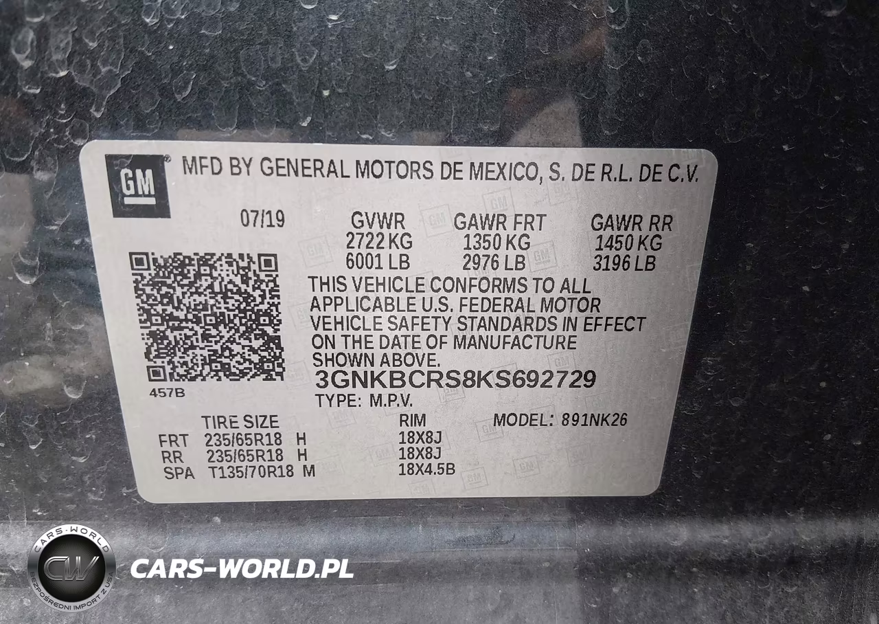 2019 Chevrolet Blazer VIN:3GNKBCRS8KS692729 - 9