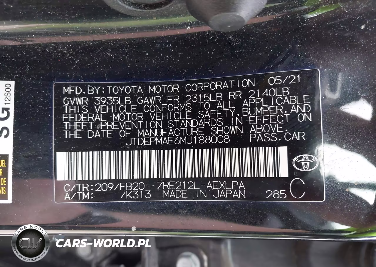 2021 Toyota Corolla Le VIN:JTDEPMAE6MJ188008 - 9