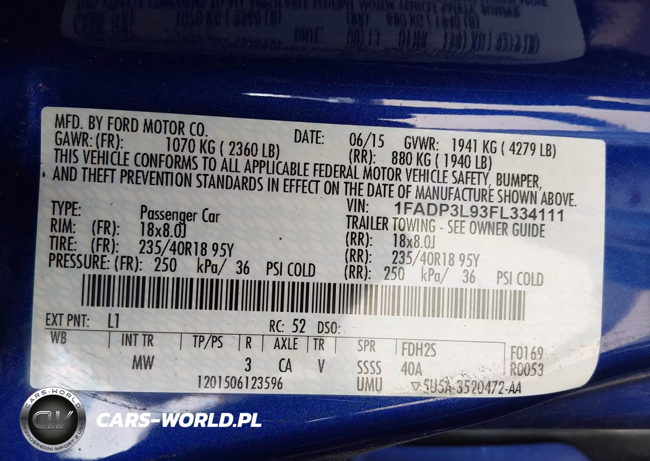 2015 Ford Focus St VIN:1FADP3L93FL334111 - 9