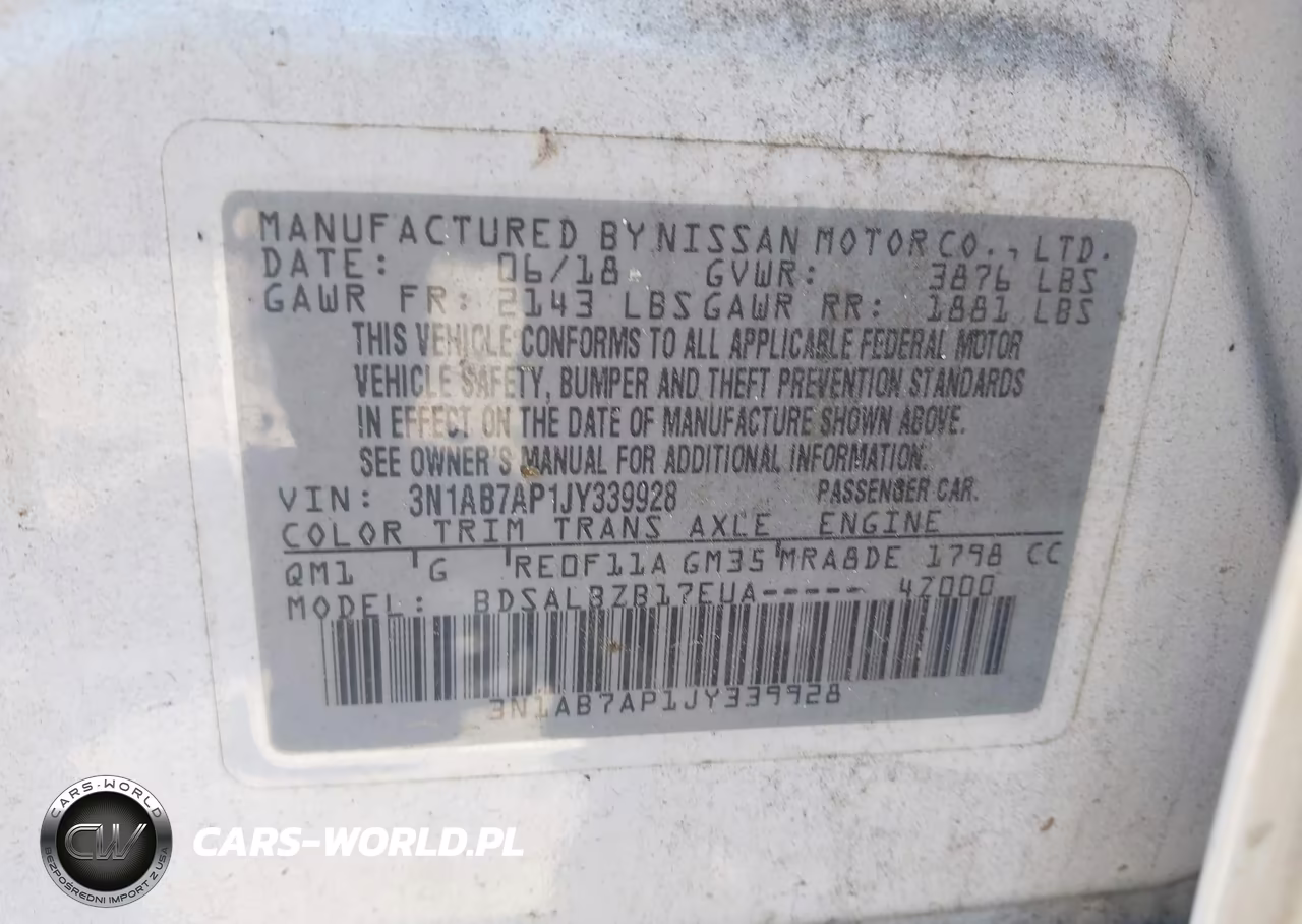 2018 Nissan Sentra S VIN:3N1AB7AP1JY339928 - 9