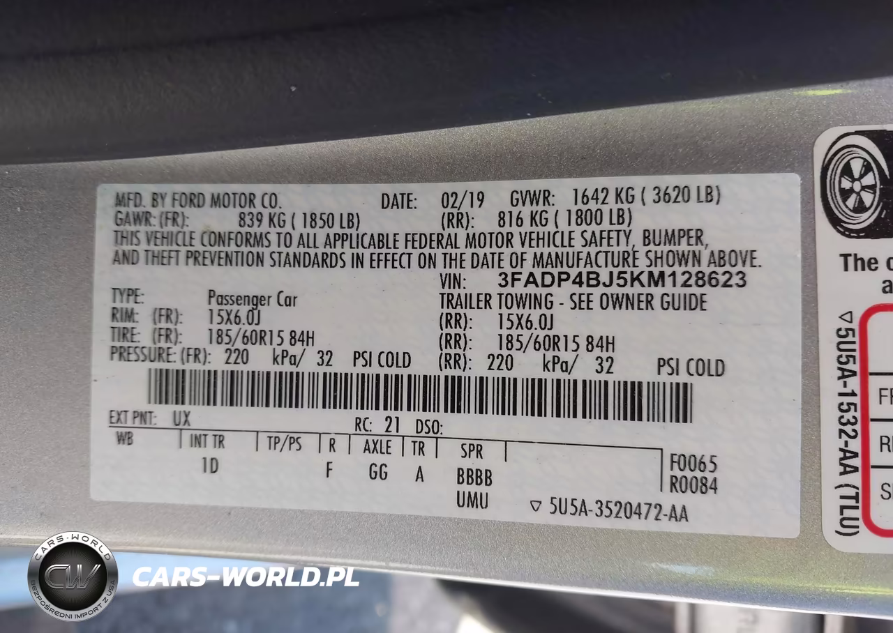 2019 Ford Fiesta Se VIN:3FADP4BJ5KM128623 - 9