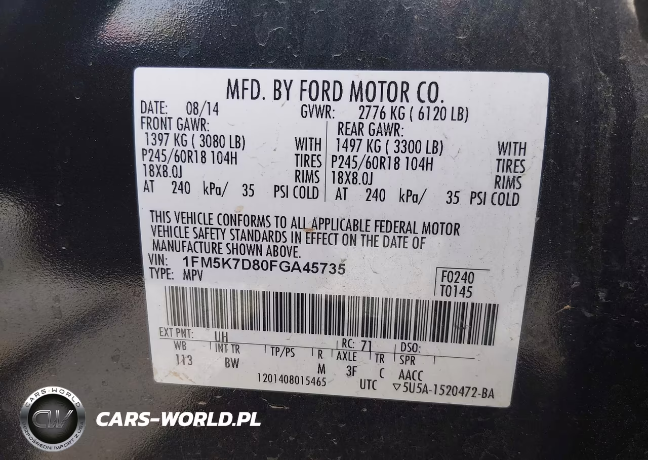 2015 Ford Explorer Xlt VIN:1FM5K7D80FGA45735 - 9