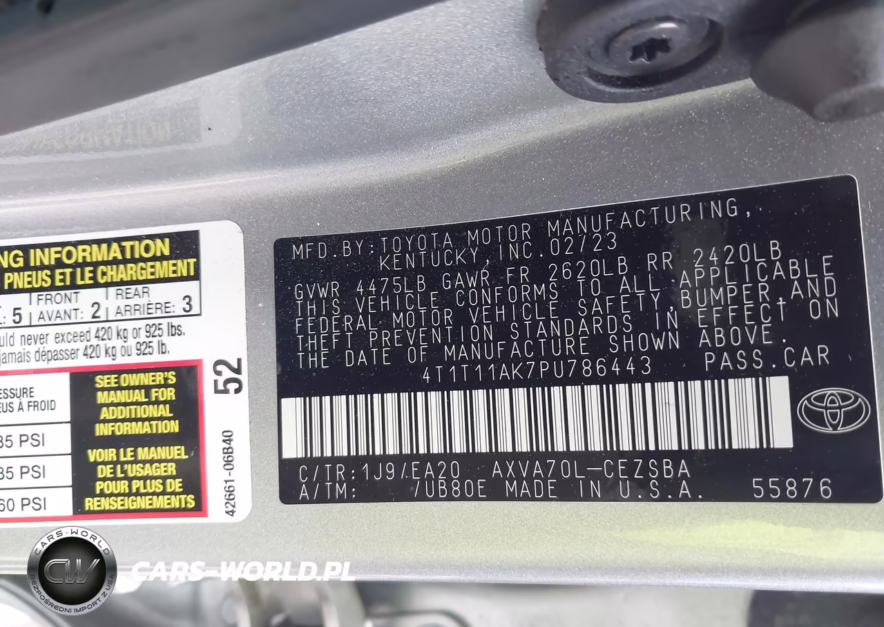2023 Toyota Camry Se VIN:4T1T11AK7PU786443 - 9