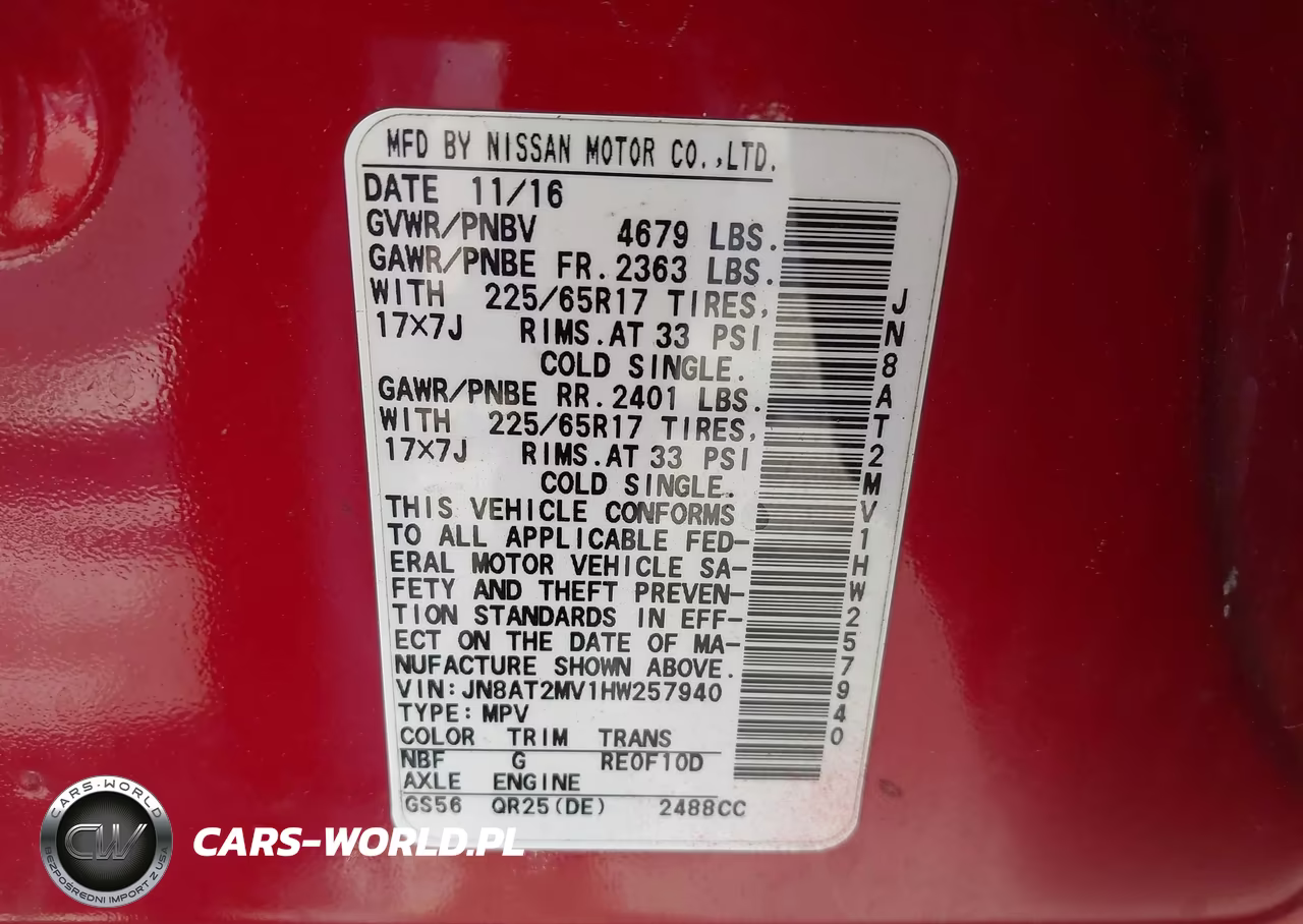 2017 Nissan Rogue S VIN:JN8AT2MV1HW257940 - 9
