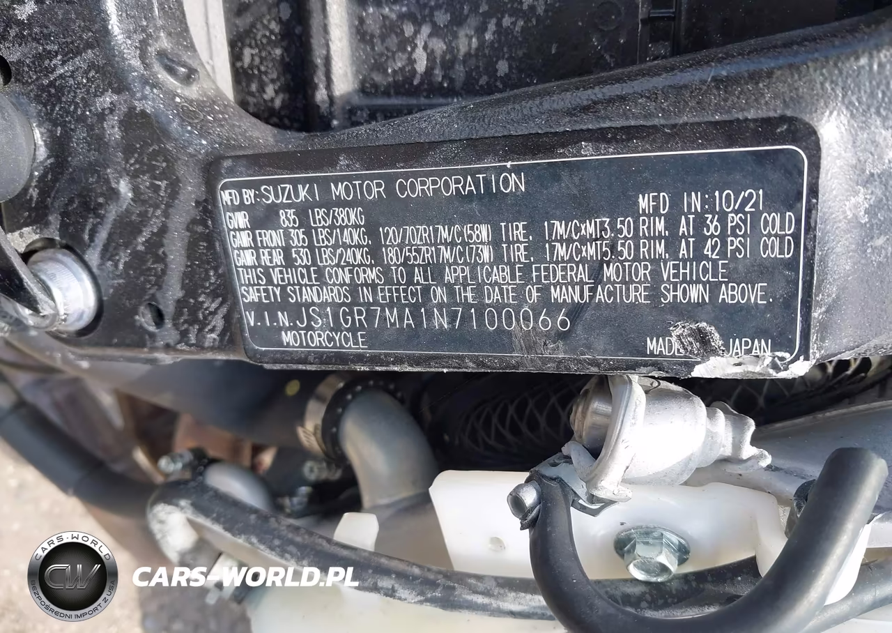 2022 Suzuki Gsx-R750 VIN:JS1GR7MA1N7100066 - 10