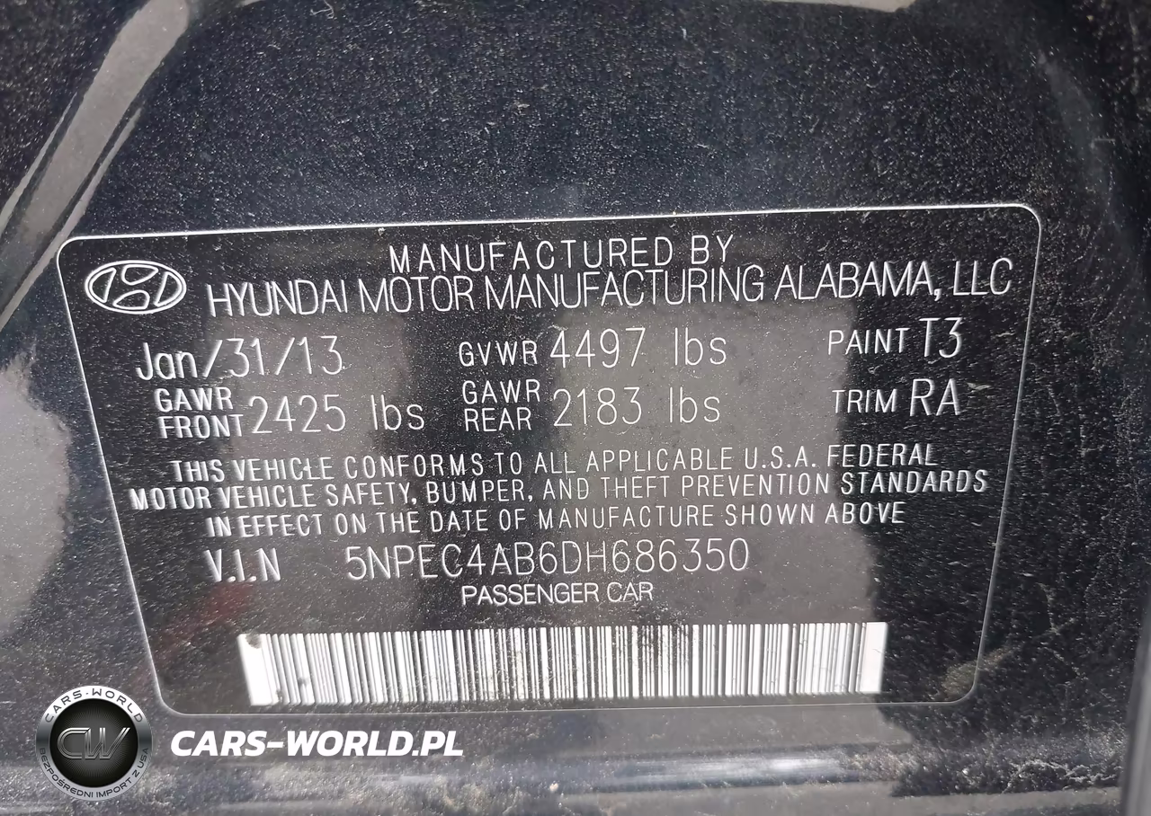 2013 Hyundai Sonata Limited 2.0T VIN:5NPEC4AB6DH686350 - 9