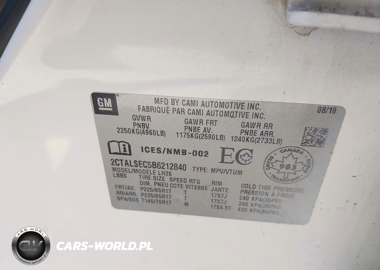 2011 GMC Terrain Sle VIN:2CTALSEC5B6212840 - 9
