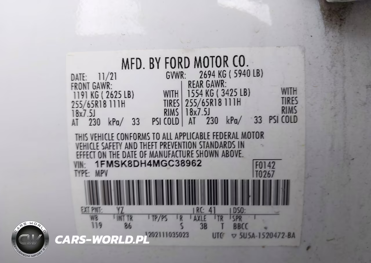 2021 Ford Explorer Xlt VIN:1FMSK8DH4MGC38962 - 9