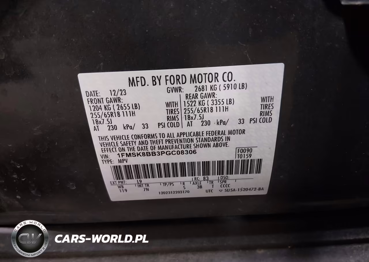 2023 Ford Explorer VIN:1FMSK8BB3PGC08306 - 9