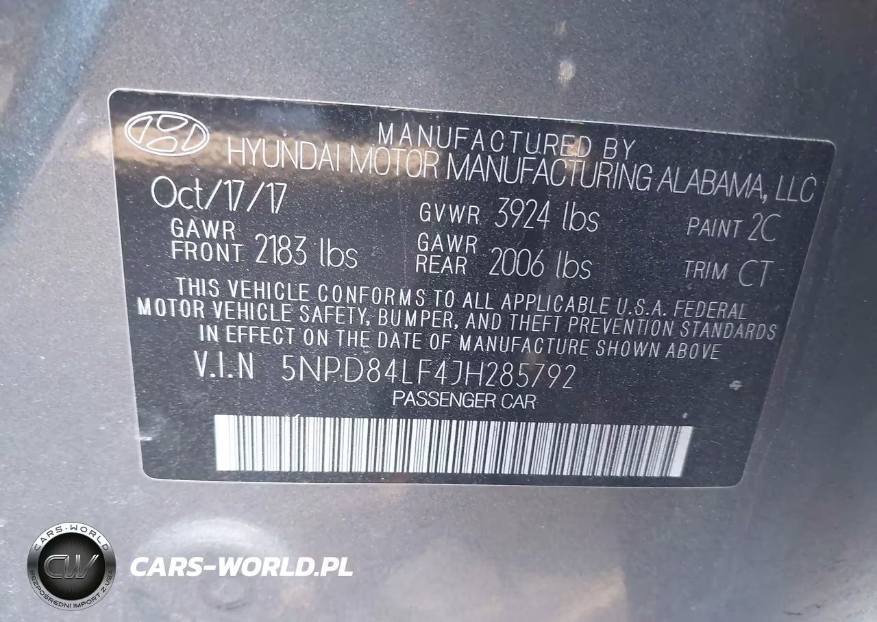 2018 Hyundai Elantra Sel VIN:5NPD84LF4JH285792 - 9